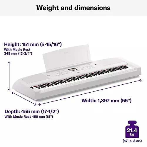Yamaha DGX-670 88-Key Portable Grand Black