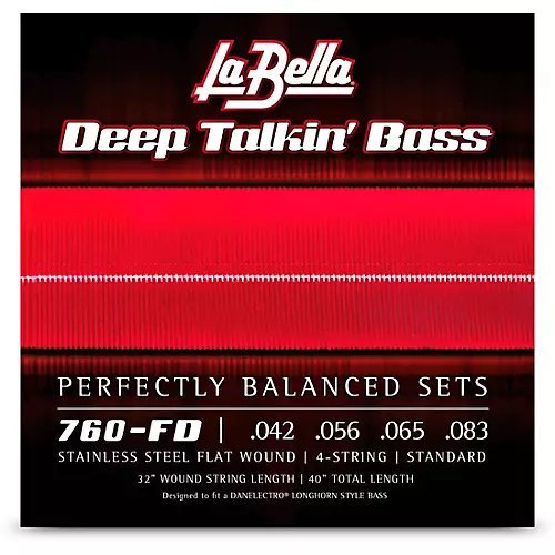 LaBella Deep Talkin' Dan Electro Stainless Steel Flat Wound for 4-String Bass