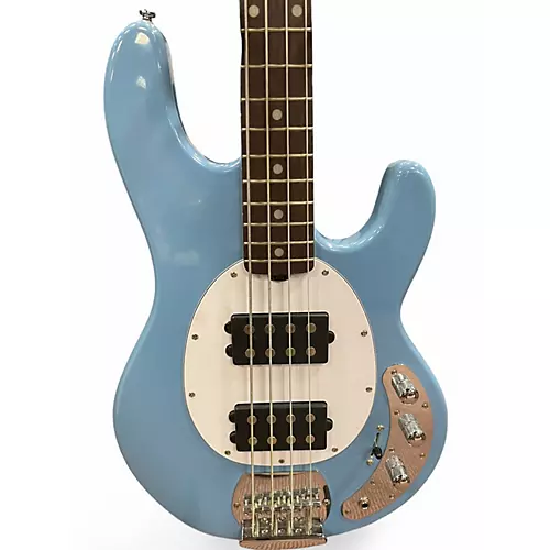 Used Sterling by Music Man RAY4 HH  Blue Electric Bass Guitar Blue