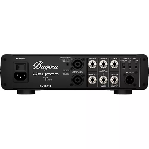 Bugera BV1001T Veyron Tube 2,000W Tube Hybrid Bass Amplifier Head Black