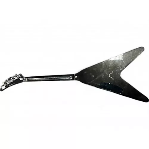 Used Epiphone Dave Mustaine Flying V Custom Black Metallic Solid Body Electric Guitar Black Metallic