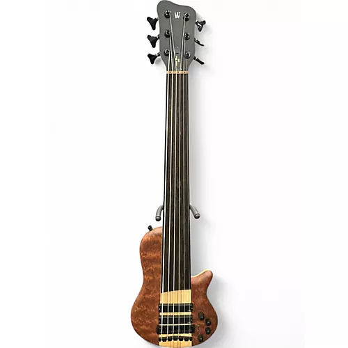 Used Warwick Thumb 6 String Neck Thru Natural Electric Bass Guitar Natural