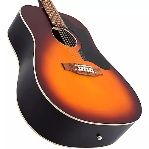 Recording King Dirty 30s Series 9 Dreadnought 12-String Sitka Spruce-Whitewood Acoustic-Electric Guitar Tobacco Sunburst