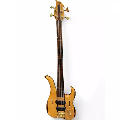 Used Linc Luthier Natural Electric Bass Guitar Natural