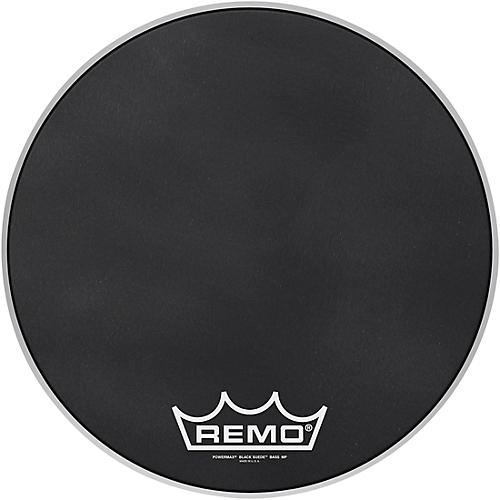 Remo Powermax Black Suede Crimplock Bass Drum Head 20 in.