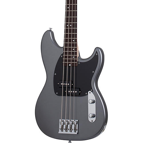 Schecter Guitar Research Banshee 4-String Short Scale Electric Bass Guitar Pelham Blue White Pickguard