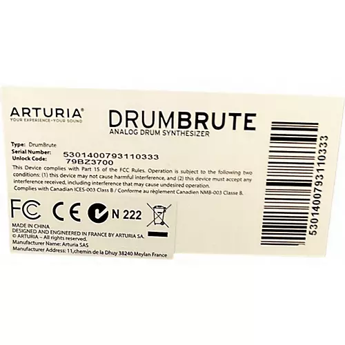 Used Arturia Drumbrute Drum Machine