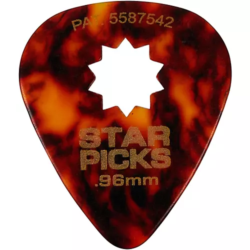 Everly Star Classic Tortoise Shell Guitar Picks Rockstar Mix 12 Pack