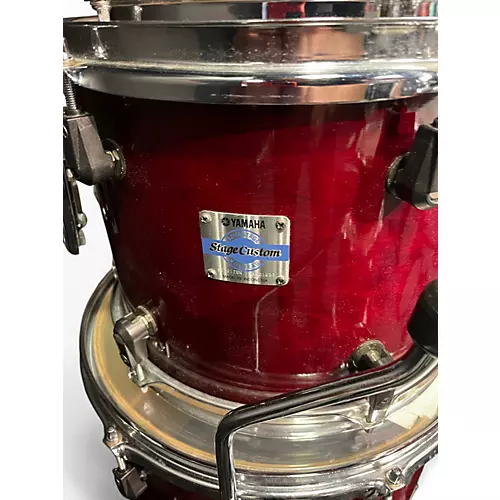 Used Yamaha 6 Piece Stage custom advantage nouveau Red Drum Kit Red