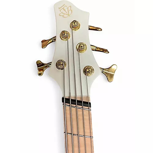 Used Ibanez BTB605MLM Pearl White Electric Bass Guitar Pearl White