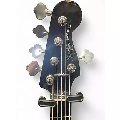 Used Squier Deluxe Jazz Bass Active V 5 String Black Electric Bass Guitar Black