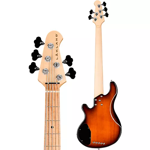 Lakland Classic 55 Dual J Maple Fretboard 5-String Electric Bass Guitar Tobacco Sunburst