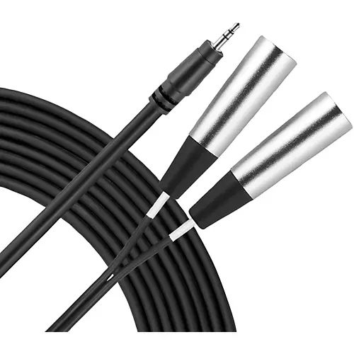 Livewire Essential Interconnect Y-Cable 3.5 mm TRS Male to XLR Male 6 ft. Black