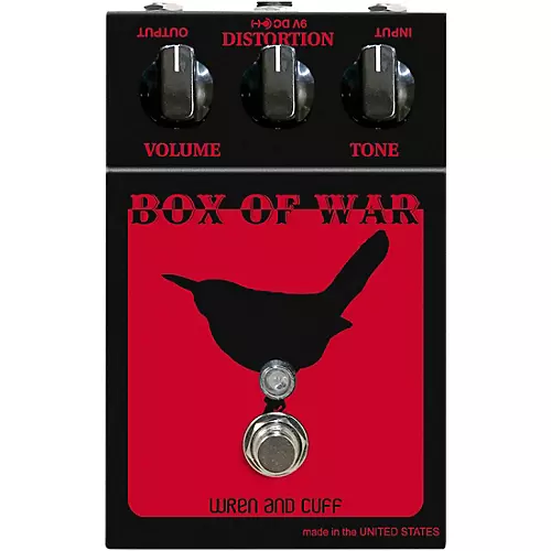 Wren And Cuff Box of War OG Fuzz Effects Pedal Red and Black
