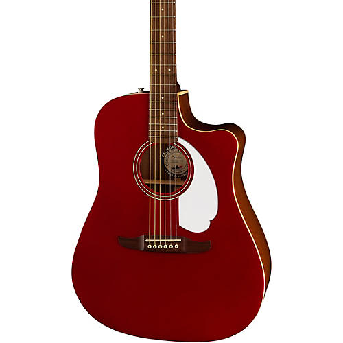 Fender California Redondo Player Acoustic-Electric Guitar Candy Apple Red