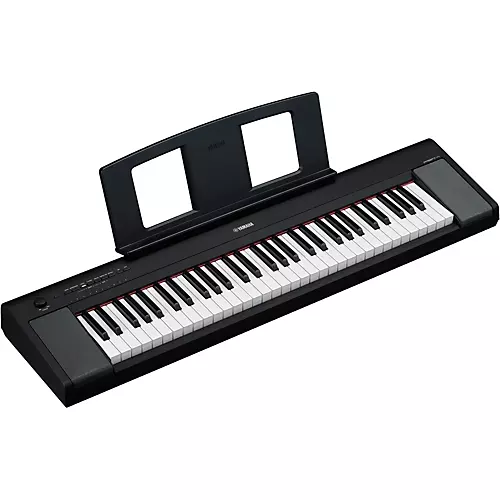 Yamaha Piaggero NP-15 61-Key Portable Keyboard With Power Adapter Black Essentials Package