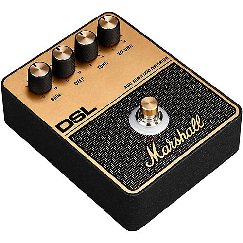 Marshall DSL Overdrive Effects Pedal Black and Gold