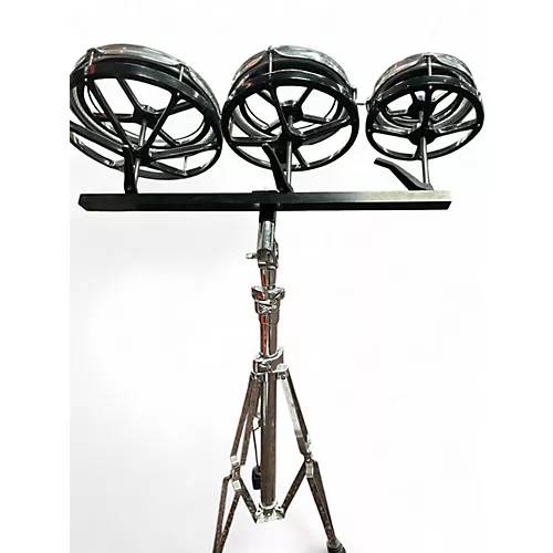 Used Remo 3 Piece Rototom Black Roto Toms Black 64