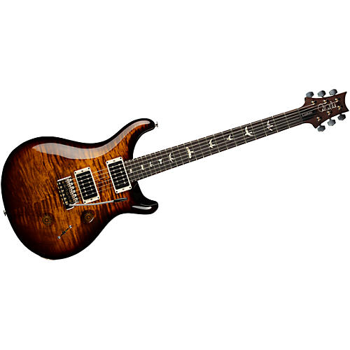 PRS Custom 24 Carved Figured Maple Top With Gen 3 Tremolo Solidbody Electric Guitar Black Gold Burst