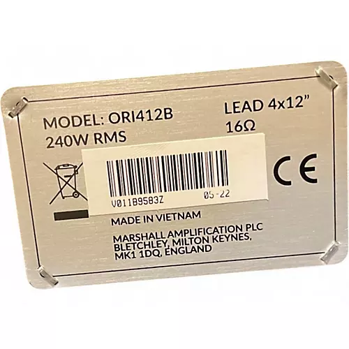 Used Marshall org412b Guitar Cabinet