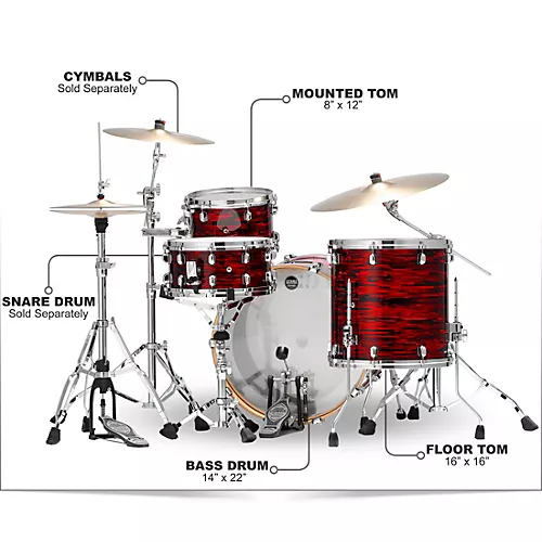 TAMA Starclassic Walnut/Birch 3-Piece Shell Pack With 22