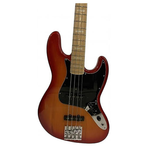 Used 2013 Fender 1975 Reissue Jazz Bass Cherry Sunburst Electric Bass Guitar Cherry Sunburst