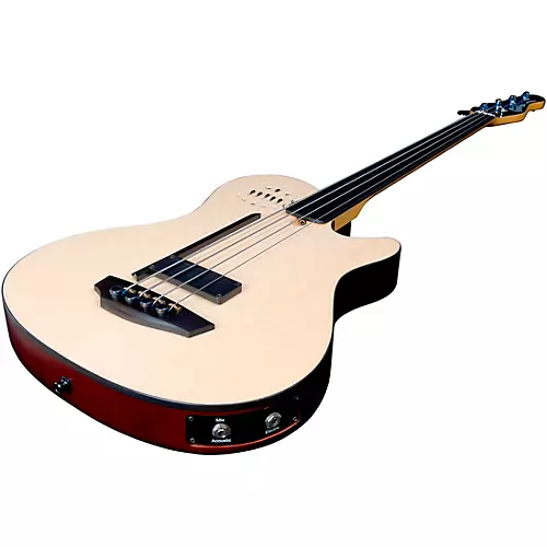 Godin A4 Ultra Natural Fretless Semi-Acoustic Bass Natural