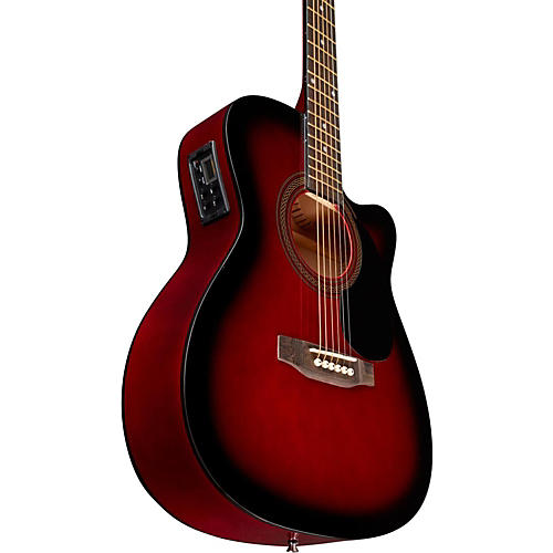 Rogue RA-090 Concert Cutaway Acoustic-Electric Guitar Mahogany