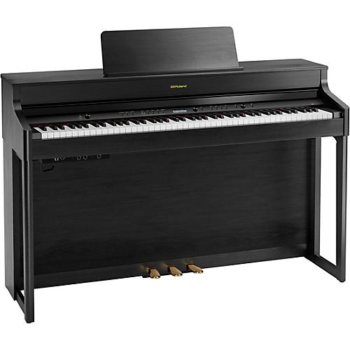 Roland HP702 Digital Upright Piano With Bench Charcoal Black