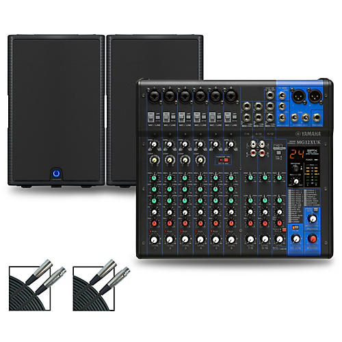 Yamaha MG12XUK Mixer with Turbosound Milan Speakers 15