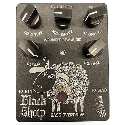 Used Wounded Paw Audio Black Sheep Overdrive Bass Effect Pedal