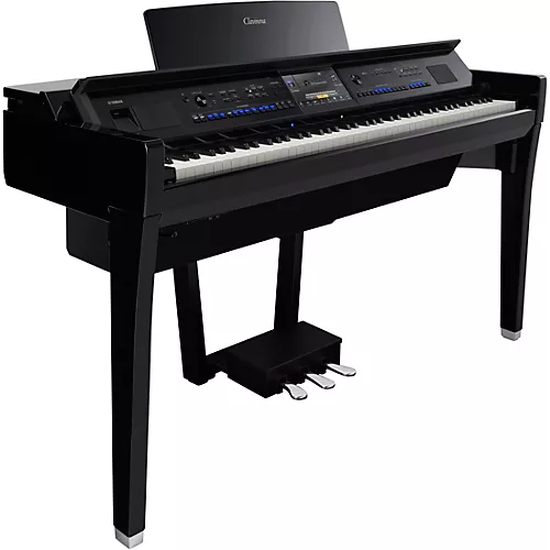Yamaha Clavinova CVP-909 Digital Piano With Counterweight Keyboard and Bench Matte Black