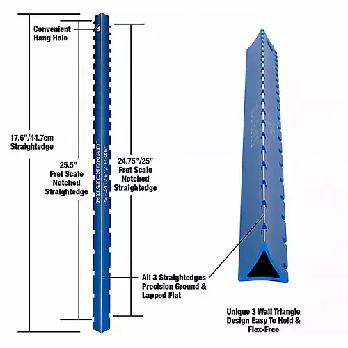 Music Nomad Tri-Beam 3 'n 1 Dual Notched & Precision Straight Edge