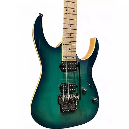 Used Ibanez RG652AHM Prestige Nebula Green Burst Solid Body Electric Guitar Nebula Green Burst
