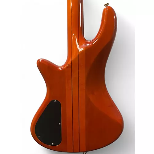 Used 2005 Schecter Guitar Research DIAMOND SERIES ELIT 4 Trans Amber Electric Bass Guitar Trans Amber