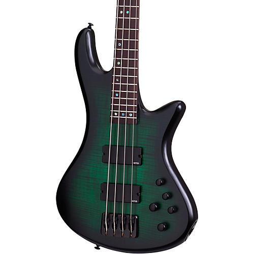 Schecter Guitar Research Stiletto Studio-4 Electric Bass Guitar Ocean Blue Burst