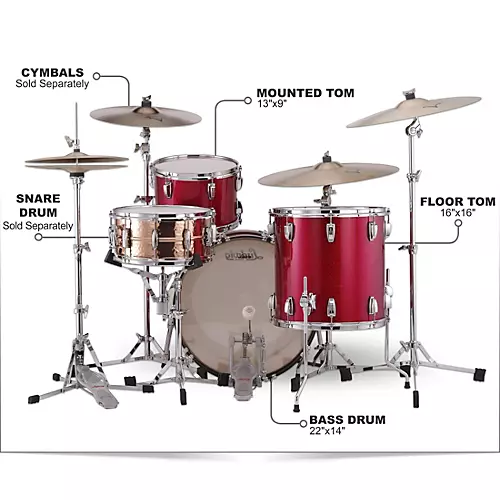 Ludwig Classic Maple 3-Piece Fab Shell Pack With 22