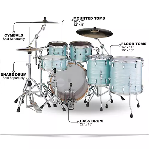 Pearl Session Studio Select Series 5-Piece Shell Pack Nicotine White Marine Pearl (Large)