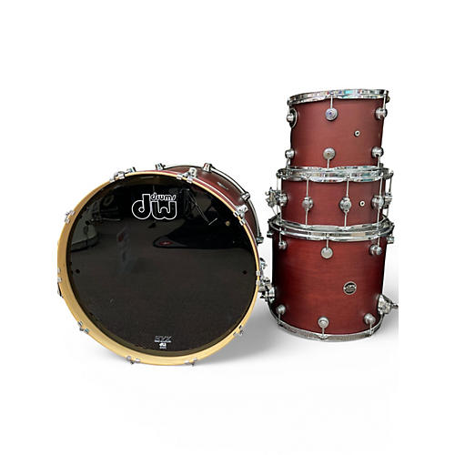 Used DW 4 Piece Performance Series Tobacco Drum Kit Tobacco