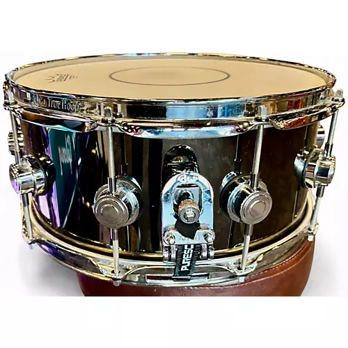 Used DW 5.5X14 Collector's Series Snare Polished Black Nickel Over Brass Drum Polished Black Nickel Over Brass 10