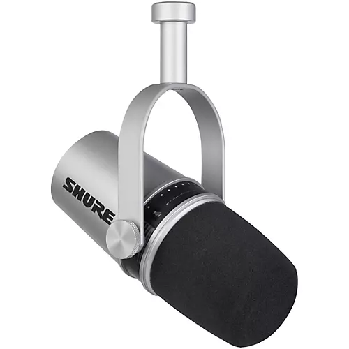 Shure MV7 USB and XLR Dynamic Microphone Silver