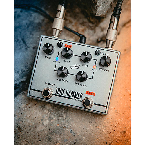 Aguilar Tone Hammer V2 Preamp Bass Effects Pedal Silver