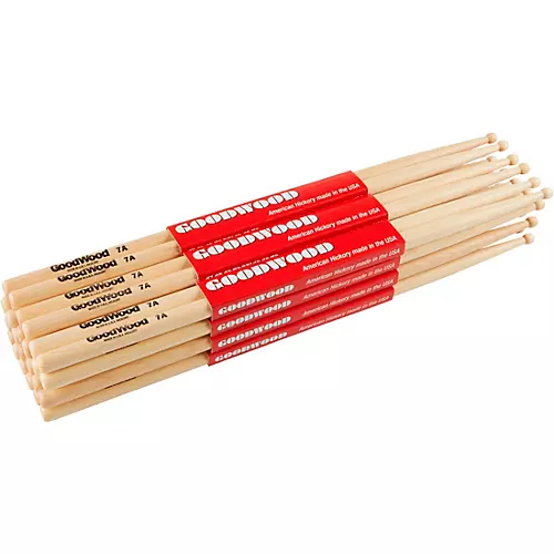 Goodwood Hickory Drum Sticks 12-Pack Fusion Wood