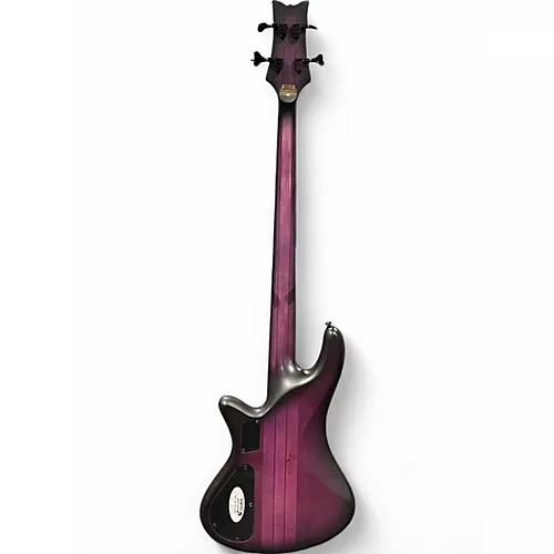 Used Schecter Guitar Research Stiletto Studio 4 Trans Purple Electric Bass Guitar Trans Purple