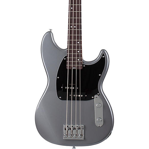 Schecter Guitar Research Banshee 4-String Short Scale Electric Bass Guitar Pelham Blue White Pickguard