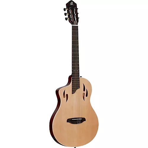 Ortega TourPlayer Standard Left-Handed Nylon-String Acoustic-Electric Guitar Natural