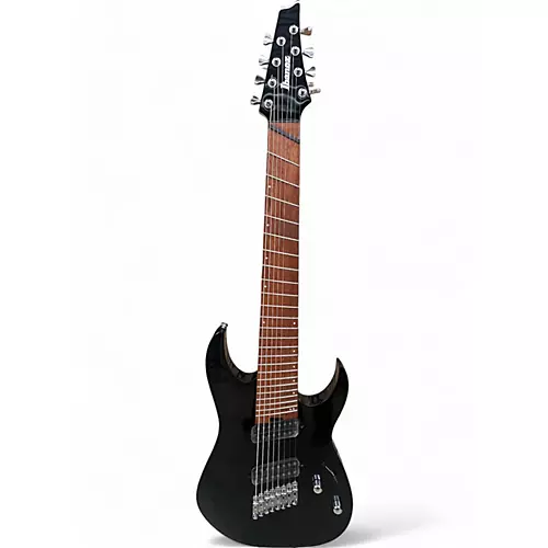 Used Ibanez RGMS8 BLACK Solid Body Electric Guitar BLACK