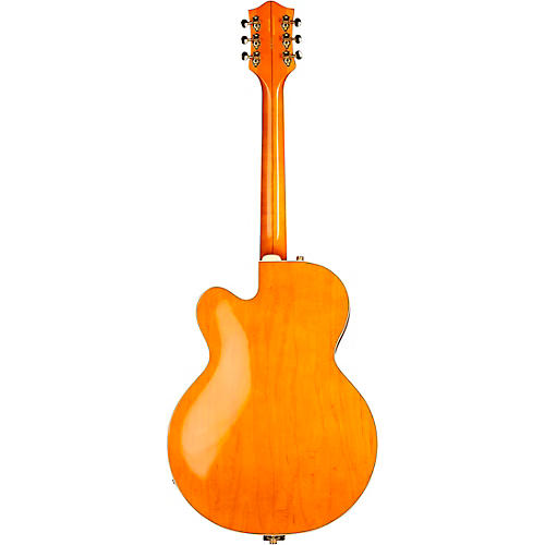 Gretsch Guitars G6609TFM Players Edition Broadkaster Center Block Electric Guitar With String-Thru Bigsby and Flame Maple Bourbon Stain