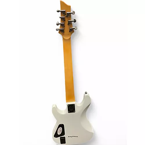 Used Schecter Guitar Research Demon 7 String Vintage White Solid Body Electric Guitar Vintage White