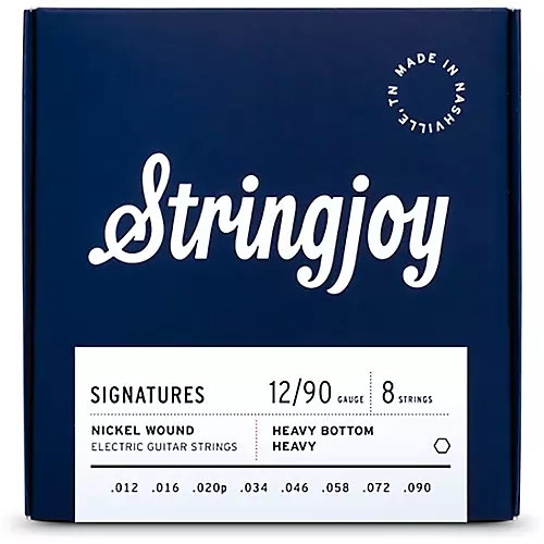 Stringjoy Signatures 8 String Nickel Wound Electric Guitar Strings 10 - 85